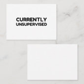 Derzeit nicht beaufsichtigt visitenkarte (Vorne/Hinten)