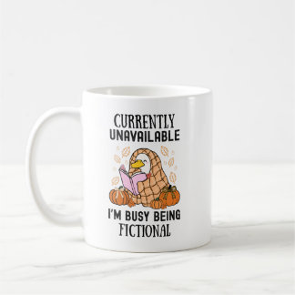 Derzeit nicht verfügbar, ich bin beschäftigt, fikt kaffeetasse
