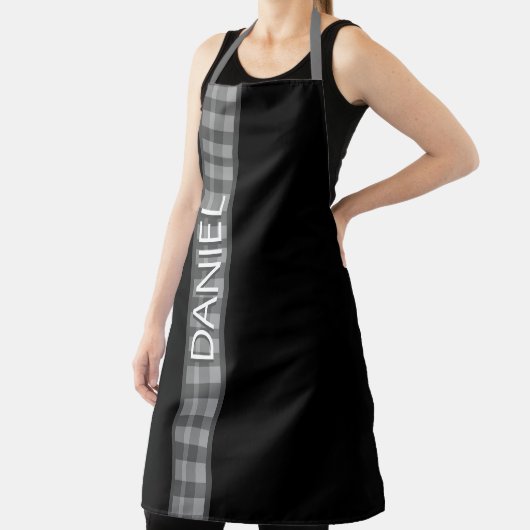 Derzeit Personalisiert Schwarz-weiß Schürze (InSitu)