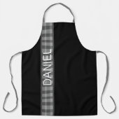 Derzeit Personalisiert Schwarz-weiß Schürze (Vorderseite)