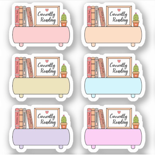 Derzeit Reading Book Challenge Labels Planner (Vorderseite)