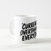 Derzeit Überdenken Kaffeetasse (Vorderseite Links)