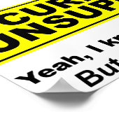 Derzeit unbeaufsichtigtes Funny Poster (Ecke)