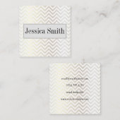 Derzeit Zickzack | Moderner Glamour Quadratische Visitenkarte (Vorne/Hinten)