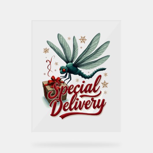 Derzeitige Delivery Dragonfly Acrylschild (Vorderseite)