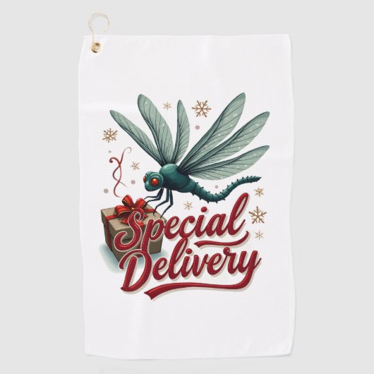 Derzeitige Delivery Dragonfly Golfhandtuch (Vorderseite)