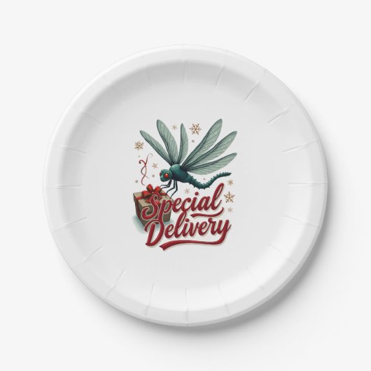 Derzeitige Delivery Dragonfly Pappteller (Vorderseite)