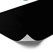 Derzeitige Nationalflagge im Irak Poster (Ecke)