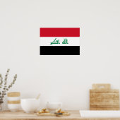 Derzeitige Nationalflagge im Irak Poster (Küche)