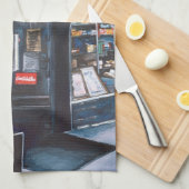 Derzeitiger Tag Blick auf eine ruhige Vergangenhei Geschirrtuch (Viertel Falte)