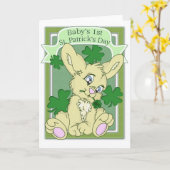 Des 1. St Patrick des Babys Tag Karte (Gelbe Blume)