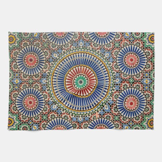 des arabischen religiöses Muster Mosaik-Islams Geschirrtuch (Horizontal)