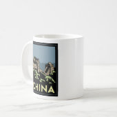des Asien-Kunst-Dekos der großen Wand der China Kaffeetasse (Vorderseite Links)