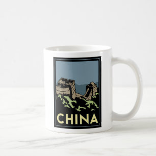 des Asien-Kunst-Dekos der großen Wand der China Kaffeetasse
