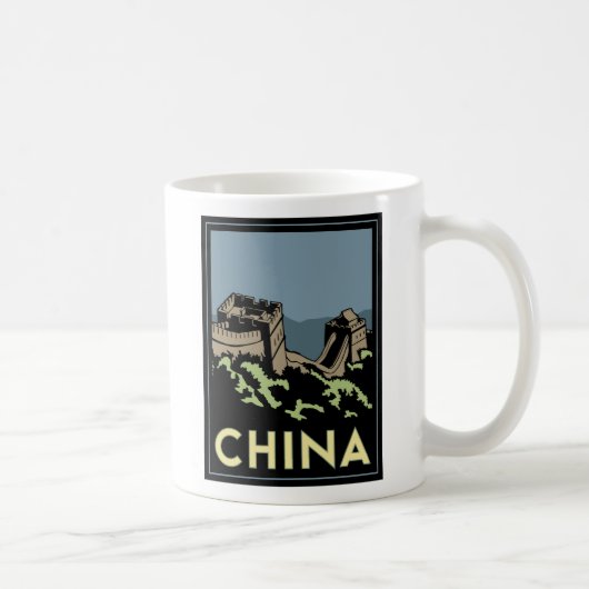 des Asien-Kunst-Dekos der großen Wand der China Kaffeetasse (Rechts)