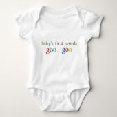Des Babys ersten fasst Goo, Goo Google-T - Shirt (Vorderseite)