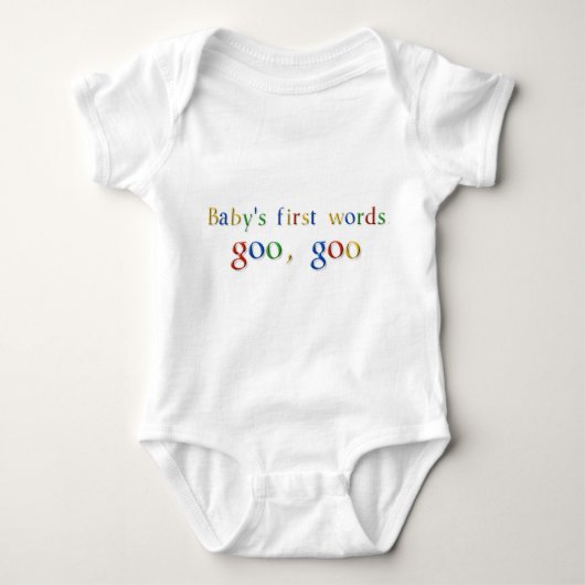 Des Babys ersten fasst Goo, Goo Google-T - Shirt (Vorderseite)