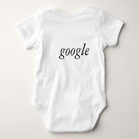 Des Babys ersten fasst Goo, Goo Google-T - Shirt (Rückseite)
