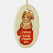 Des Babys individueller Name Vintages W1383A an Keramik Ornament (Rechts)