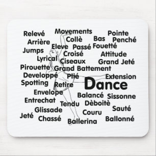 Des Balletttänzers 75 Tanz-Schwarzen Liter Mousepad