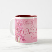 "Des beststen Rosa-Orchideen-Tasse die Zweifarbige Tasse (Vorderseite Links)