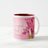 "Des beststen Rosa-Orchideen-Tasse die Zweifarbige Tasse (VorderseiteRechts)