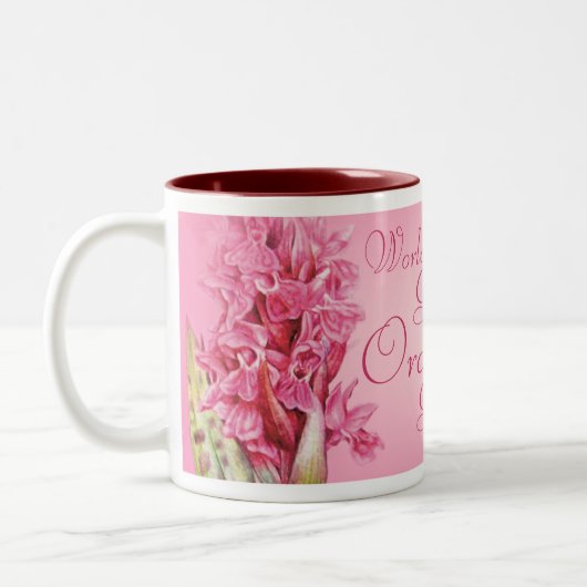 "Des beststen Rosa-Orchideen-Tasse die Zweifarbige Tasse (Links)