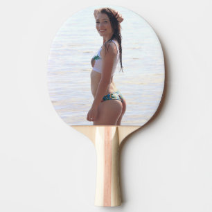 DES BIKINI-G-STRING PADDEL STRAND-MÄDCHEN-DES TISCHTENNIS SCHLÄGER