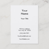 Des blauen einzigartige Kunst Vogel-Spaßes des Visitenkarte (Rückseite)