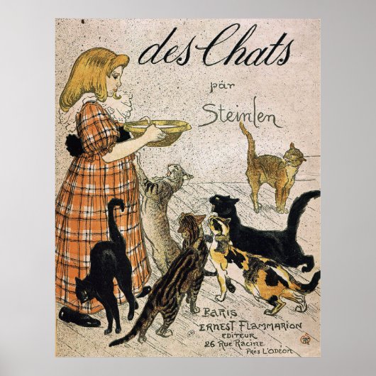 Des Chats von Theophile Steinlen Poster (Vorne)