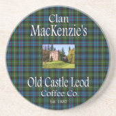 Des Clan-Mackenzies alter Schloss Leod Kaffee Co. Sandstein Untersetzer (Vorne)