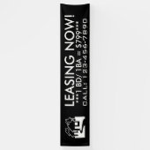 Des einfachen Schwarz-weißen Hausfahnenzeichens Banner (Vertikal)