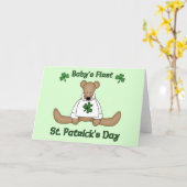 Des ersten St Patrick des Babys Tag Karte (Gelbe Blume)