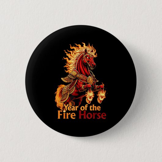 Des Feuerpferds Button (Vorderseite)