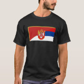 des Flaggen-Landes Serbiens Montenegro halbes T-Shirt (Vorderseite)
