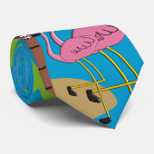 Des Flamingos und der Männer rosa die Krawatte (Gerollt)