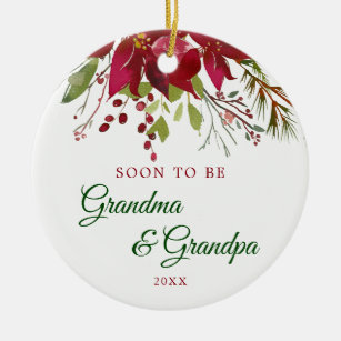 Des Großmutter-und Großvater-bald sein Großeltern Keramik Ornament