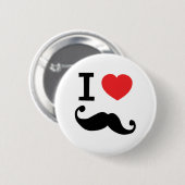 Des Herzens I Schnurrbart twirly Button (Vorne & Hinten)