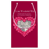 Des Hochzeitsjahrestages des Rubins 40. rote Kleine Geschenktüte (Rückseite)