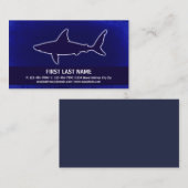Des Käfigtauchens des blauen Haifischs Visitenkarte (Vorne/Hinten)