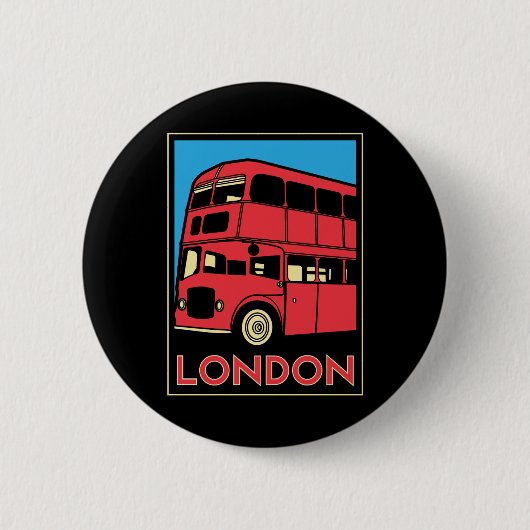 des Kunst-Dekos Londons Westminster England retro Button (Vorderseite)