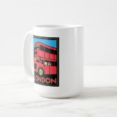 des Kunst-Dekos Londons Westminster England retro Kaffeetasse (Vorderseite Links)