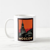 des Kunst-Dekos Moskaus Russland der Kreml retro Kaffeetasse (Links)