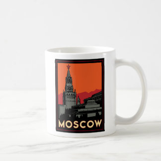 des Kunst-Dekos Moskaus Russland der Kreml retro Kaffeetasse