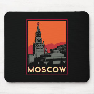 des Kunst-Dekos Moskaus Russland der Kreml retro Mousepad