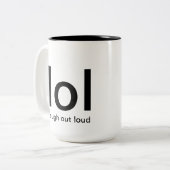 des Lachens laute Tasse heraus (Vorderseite Links)