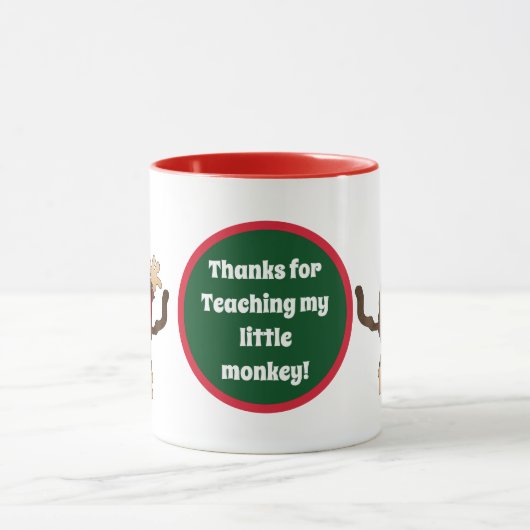 Des Lehrers addieren Affe-Kaffee-Tasse der Tasse (Zentrum)