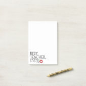 Des Lehrers Apfel-Herz-Redewendungen gut überhaupt Post-it Klebezettel (Auf Schreibtisch)