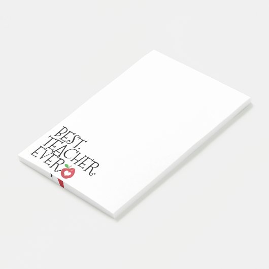 Des Lehrers Apfel-Herz-Redewendungen gut überhaupt Post-it Klebezettel (angewinkelt)