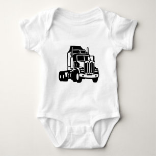 Des LKWS Anhängerfernlastfahreramerikaner halb Baby Strampler